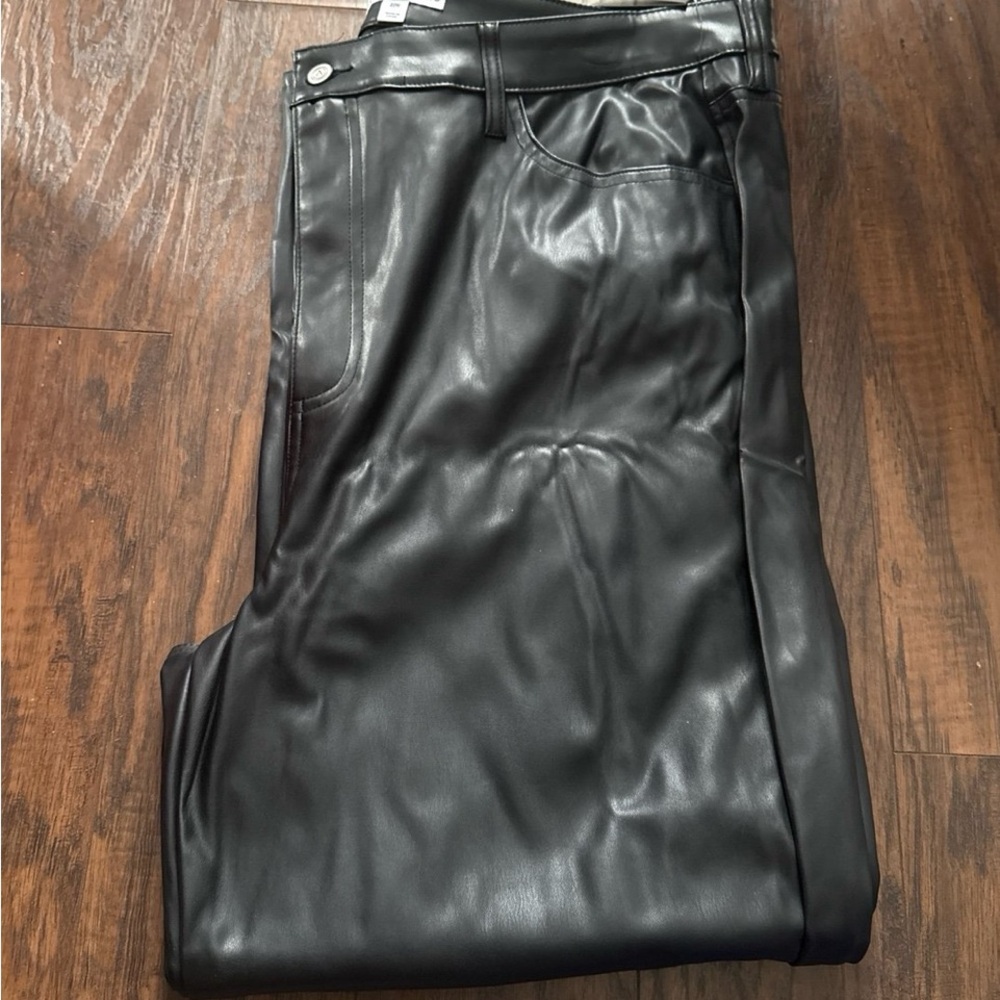 Women's Black Faux Leather Pants Plus Size